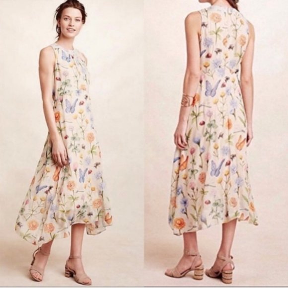 Pankaj and Nidhi Butterfly Dress Anthropologie size 4 - Picture 2 of 8